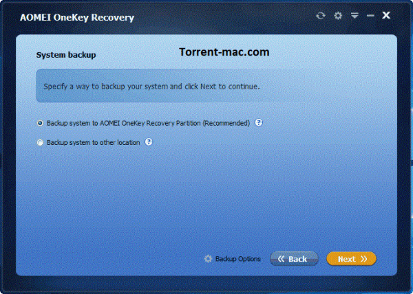 AOMEI OneKey Recovery Pro Crack Mac Download