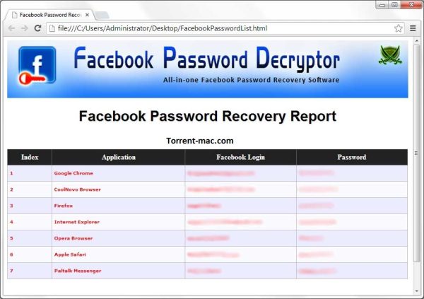Facebook Password Decryptor Crack Mac